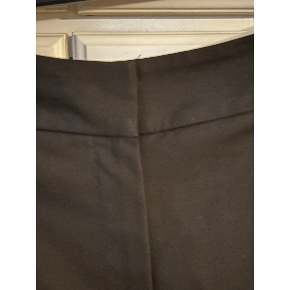 Talbots Petites Womens 10P Black Stretch Straight Leg Dress Pants Cotton Blend‎